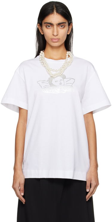 Тениска Simone Rocha Simone Rocha Angel Baby Print T-Shirt Бяло | 5195P16A18-W 0569, 0