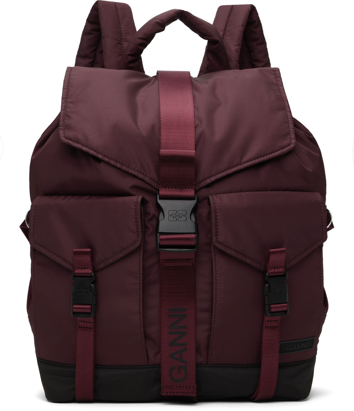 Раница GANNI GANNI Tech Backpack Бургунди | A6466, 0