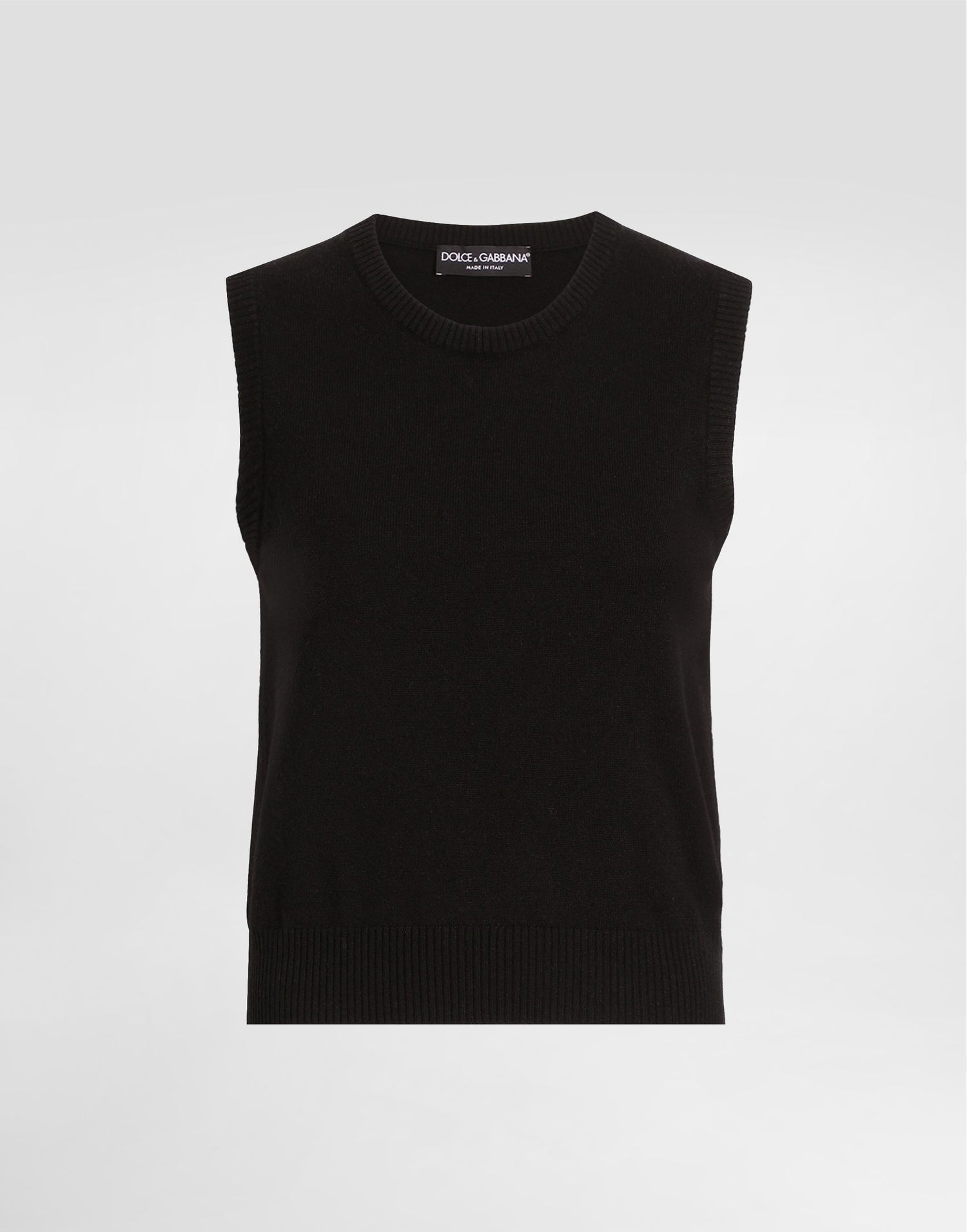 Пуловер Dolce & Gabbana Dolce & Gabbana Cashmere Sleeveless Sweater Черно | FXT61ZJDVC2N0000, 0