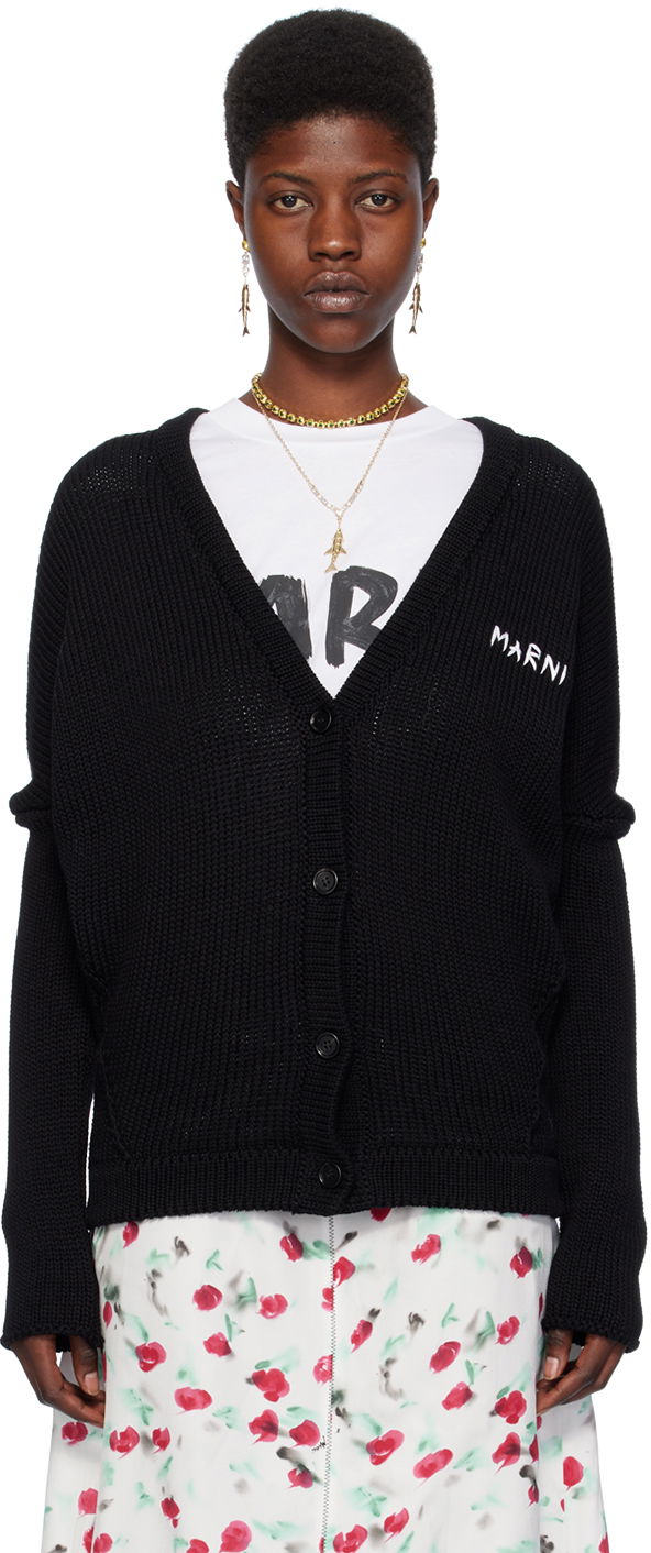Пуловер Marni Buttoned Cardigan Черно | CDMD0331A0 UFCB19, 0