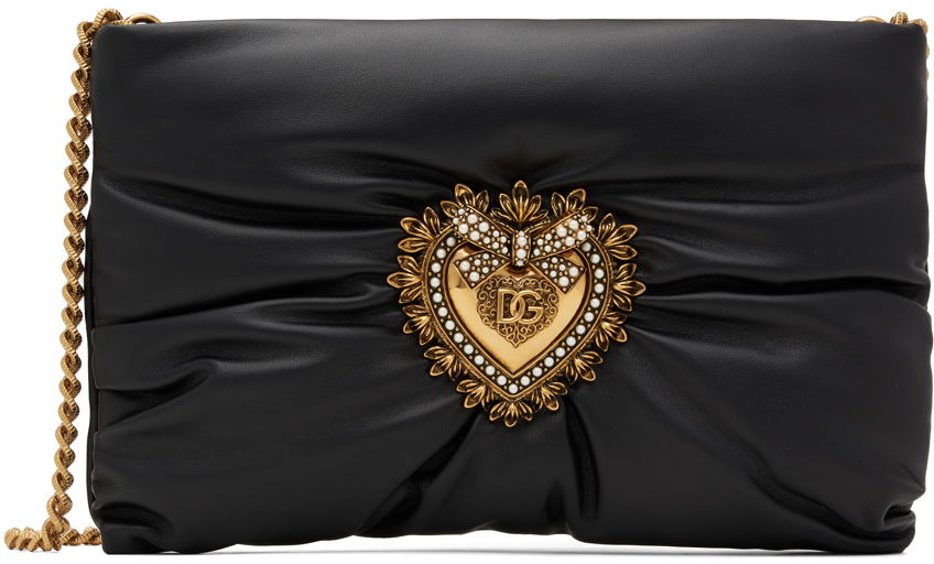 Дамска чанта Dolce & Gabbana Black Small Devotion Bag Черно | BB7378 AK274, 0