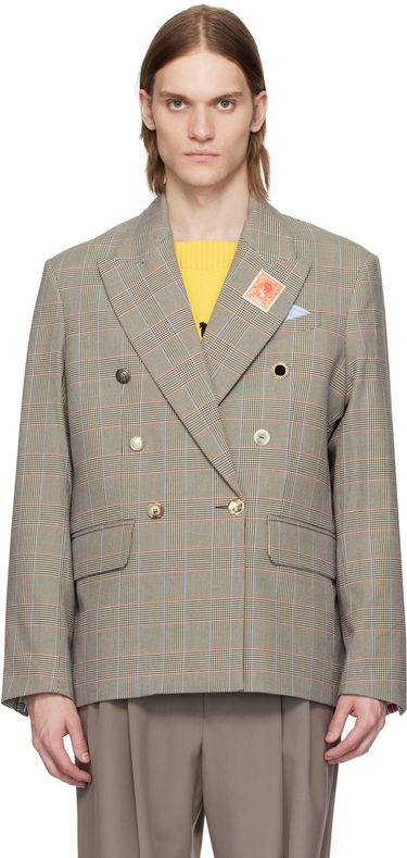 Яке Charles Jeffrey Loverboy Charles Jeffrey LOVERBOY Edinburgh Double-Breasted Blazer Бежово | 54020102, 0