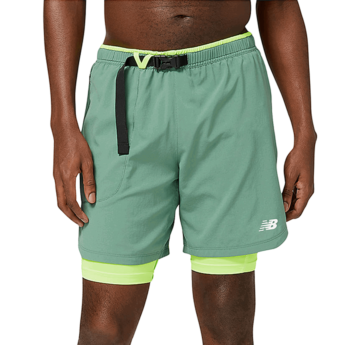 Къси панталони New Balance All-Terrain 7 Inch 2 in 1 Short Зелено | MS23274-JD, 0