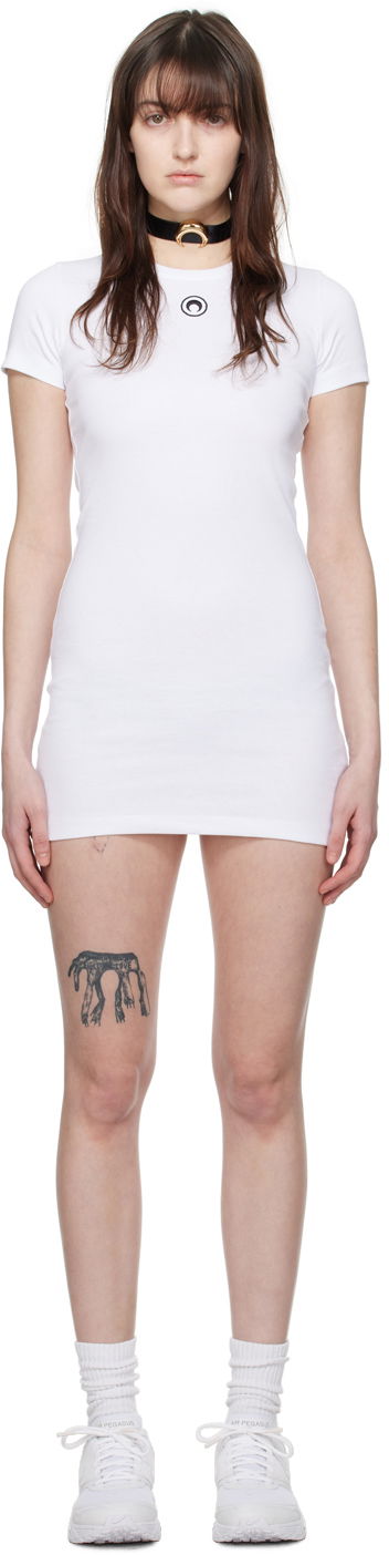 Pокля Marine Serre 1x1 Minidress Бяло | WDR248, 0