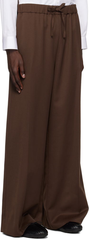 Панталони Simone Rocha Simone Rocha Wide Leg Drawstring Trousers Кафяво | 4143D 1217, 1