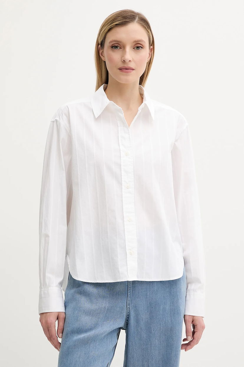 Риза Samsoe Samsoe Samsoe Samsoe SAATRANI Regular Fit Classic Collar Shirt Бяло | F25200082