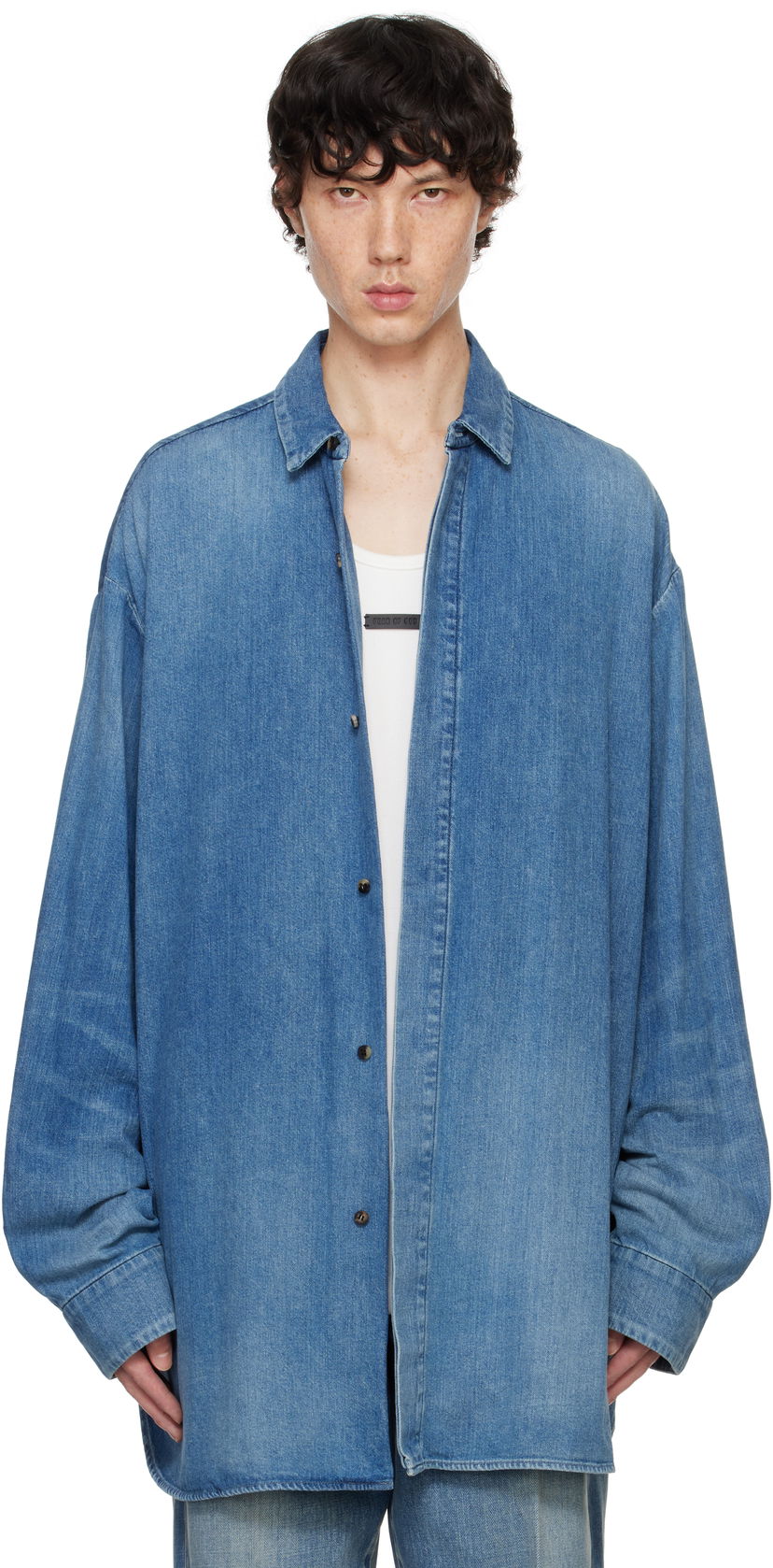 Риза Fear of God Vented Denim Shirt Синьо | FG24FW50-1018DNM