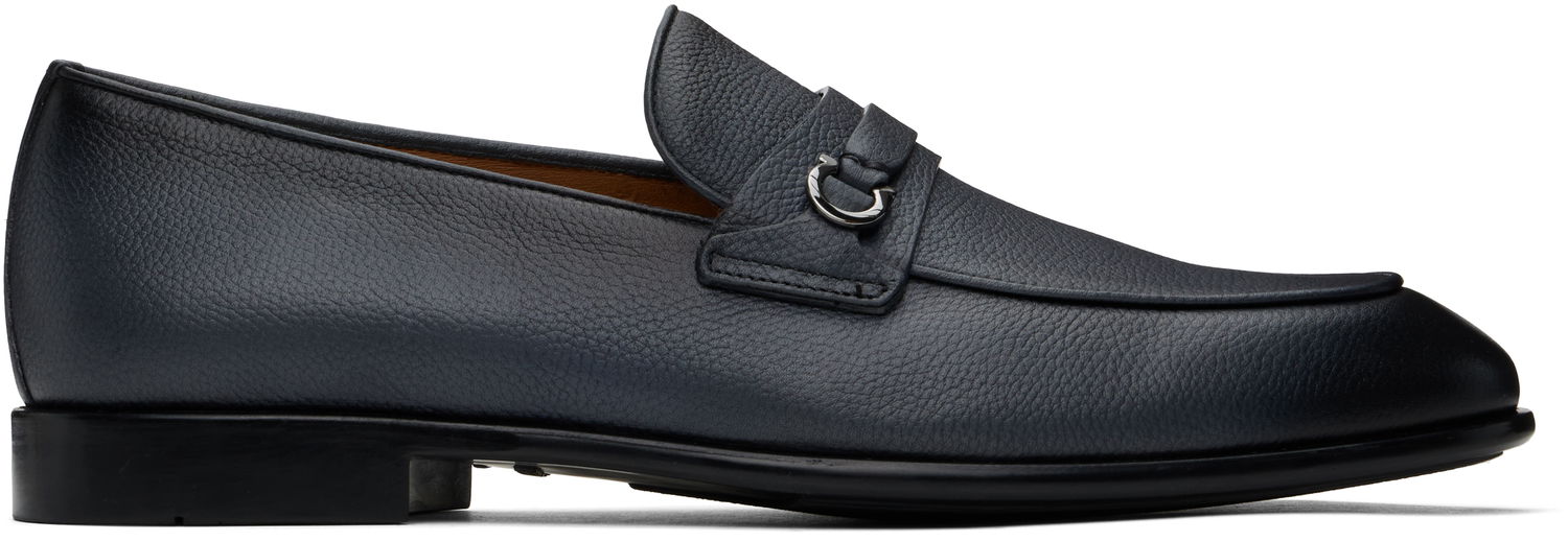 Кецове и обувки FERRAGAMO Salvatore Ferragamo Gancini Ornament Loafers Тъмно синьо | 778747, 0