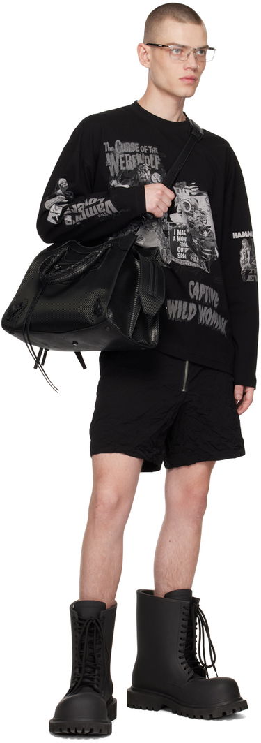Къси панталони We11done We11done Crumpled Shorts Черно | WD-PT1-23-271-M-BK, 3