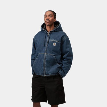 Яке Carhartt WIP Cleveland Stone Washed Hooded Jacket Синьо | I036258_7, 2