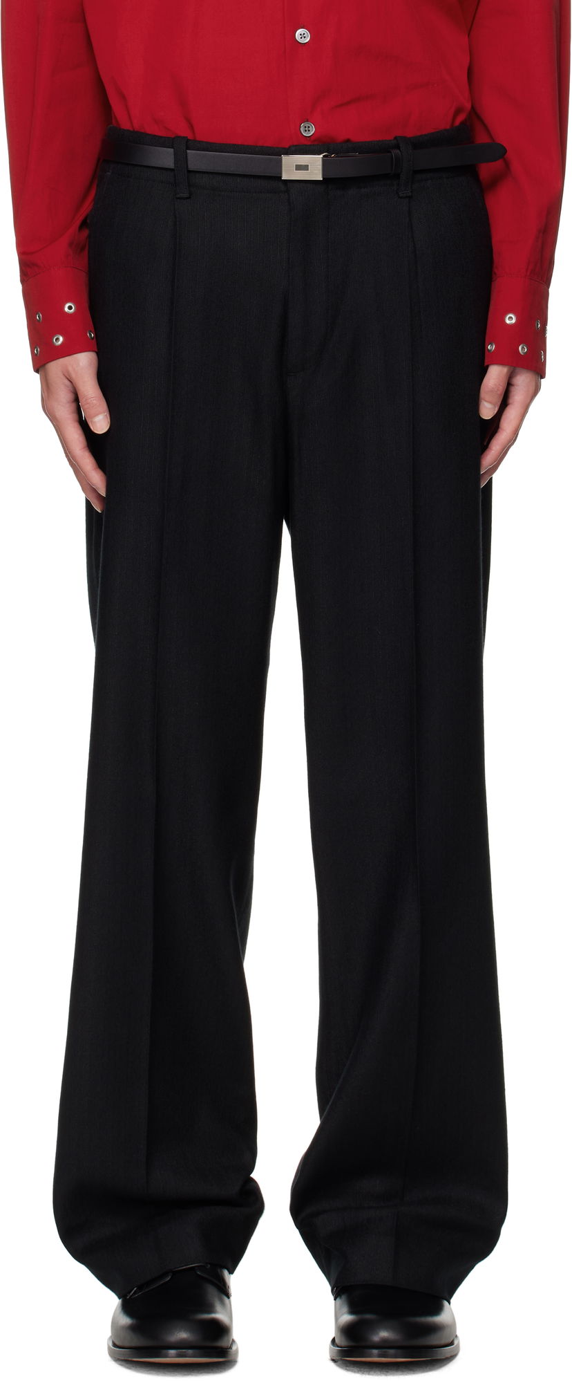 Панталони OUR LEGACY OUR LEGACY Borrowed Pinstripe Trousers Черно | M4254BC