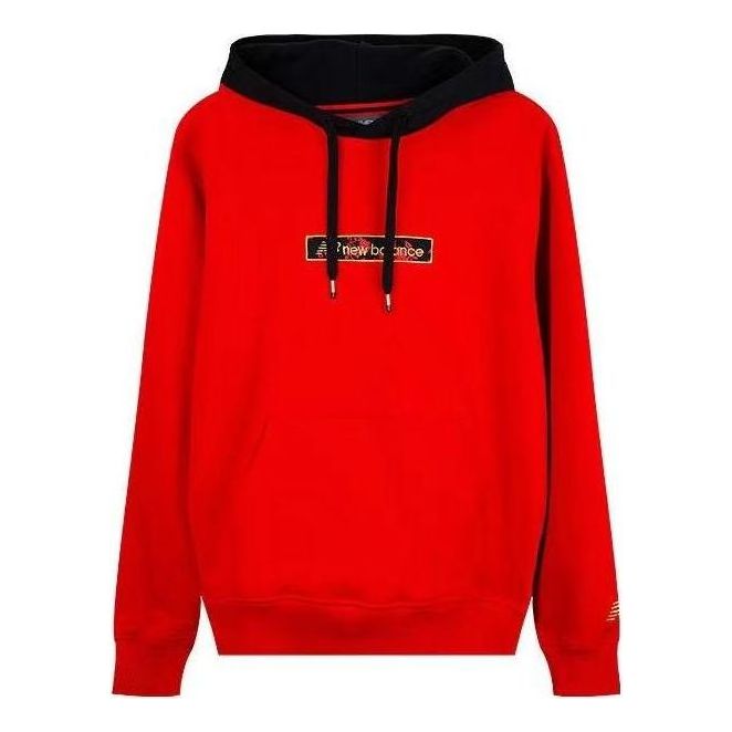 Суитчър New Balance Logo Print Sport Hoodie Червено | NCA1A023-RD