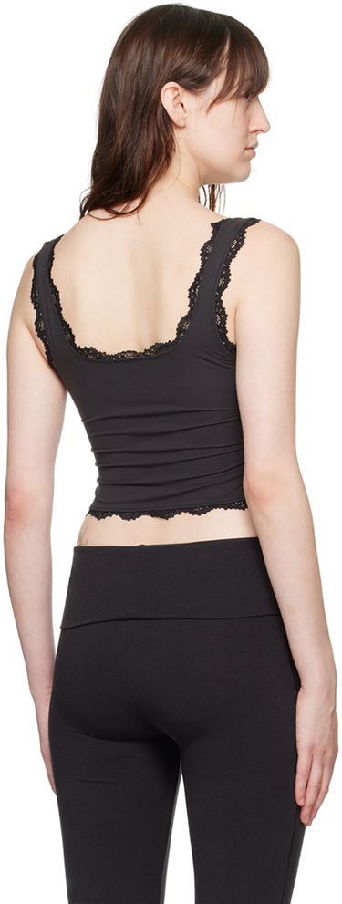 Потник SKIMS SKIMS Fits Everybody Lace Trim Tank Top Черно | TP-TNK-5378W, 2