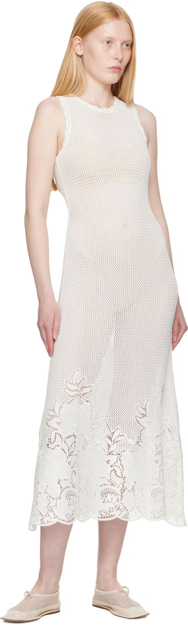 Pокля Erdem Erdem Sleeveless Midi Dress Бяло | VC25_KD2_IVOSCK, 3