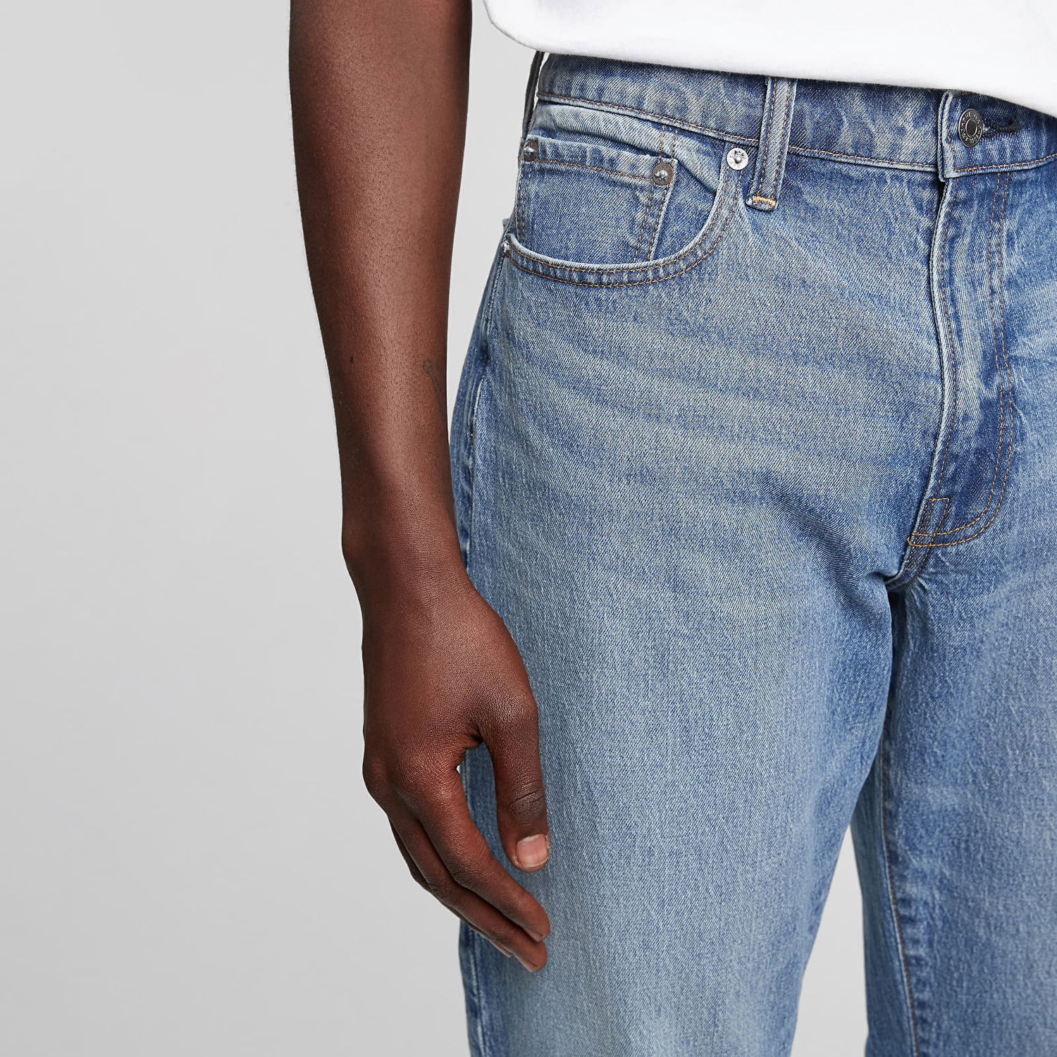 Дънки GAP Denim Pants Straight Light Wash Синьо | 709159-00, 1