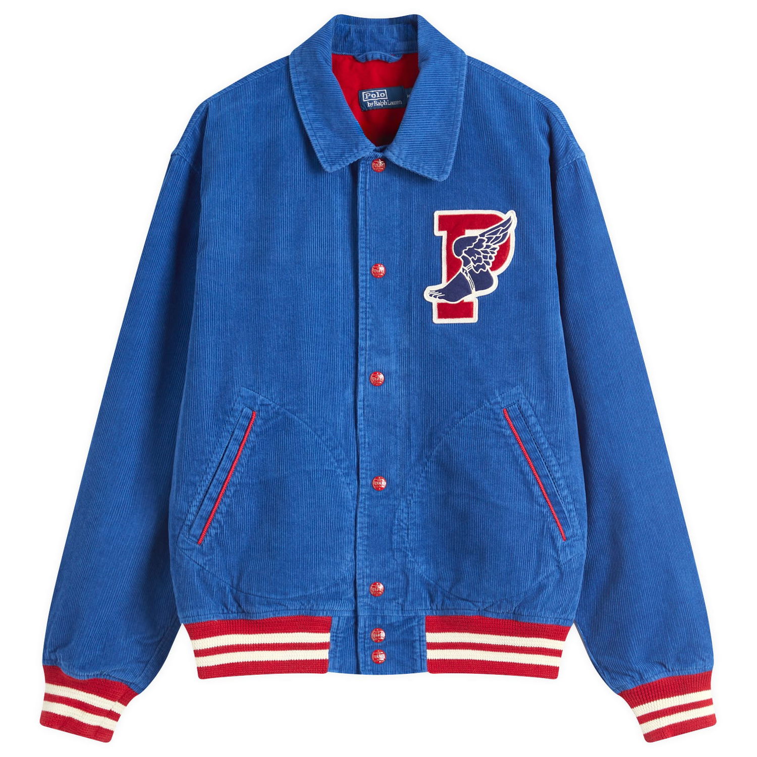 Яке бомбър Polo by Ralph Lauren Ralph Lauren Corduroy Varsity Jacket, Size Large Синьо | 710962236001, 1