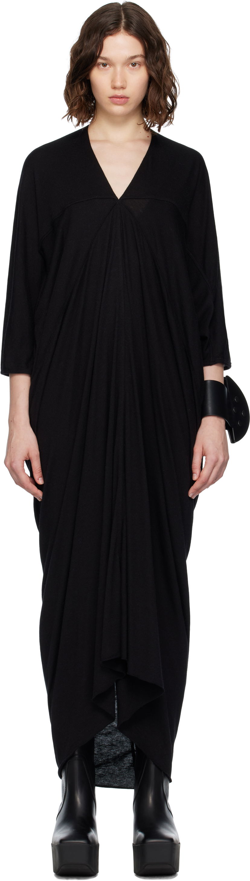 Pокля Rick Owens Rick Owens Concordians Kite Maxi Dress Черно | RP02E4506 JR