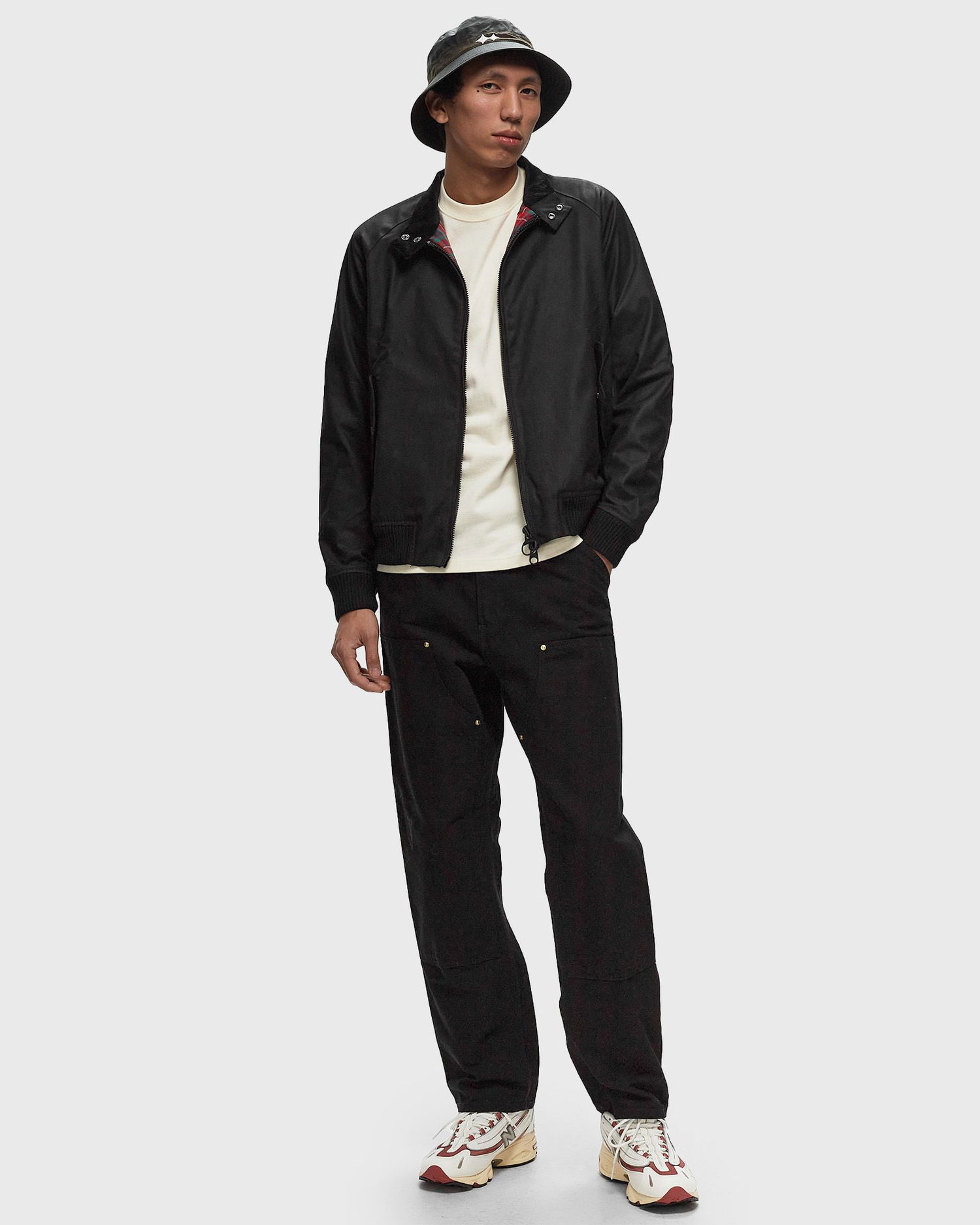 Яке бомбър Barbour Porton Wax Bomber Jacket Черно | MWX2237BK11, 1