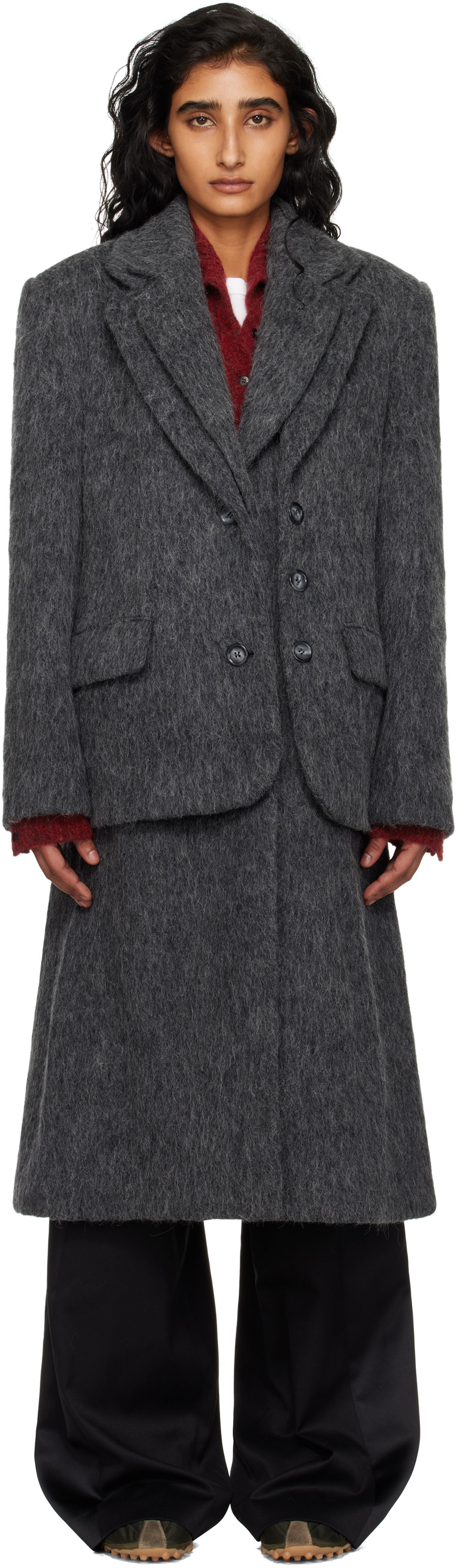 Палта Andersson Bell Andersson Bell Layered Blazer Coat Сиво | awa719w, 0