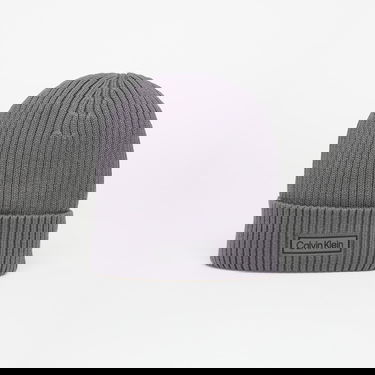 Шапка CALVIN KLEIN Patch Chunky Rib Cotton Hat Сиво | LV04D8053G PCX, 0
