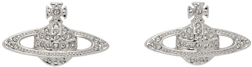 Обеци Vivienne Westwood Mini Bas Relief Silver Cuff Links Сиво | 65030003-02P116-CN