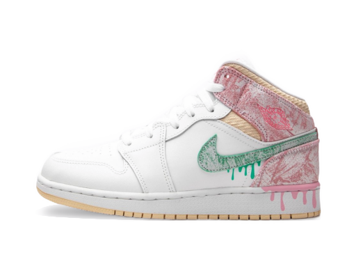 Лимитирано Издание Jordan Air Jordan 1 Mid SE GS "Ice Cream" Бяло | DD1666-100