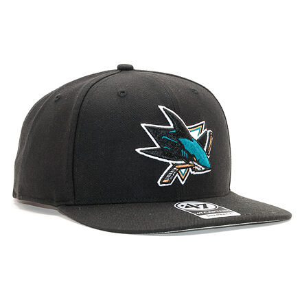 Шапка с козирка '47 Brand '47  Brand San José Sharks No Shot Captain Black Snapback Черно | H-NSHOT22WBP-BKB-OSF, 0