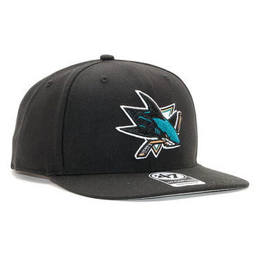 Шапка с козирка '47 Brand '47  Brand San José Sharks No Shot Captain Black Snapback Черно | H-NSHOT22WBP-BKB-OSF, 0