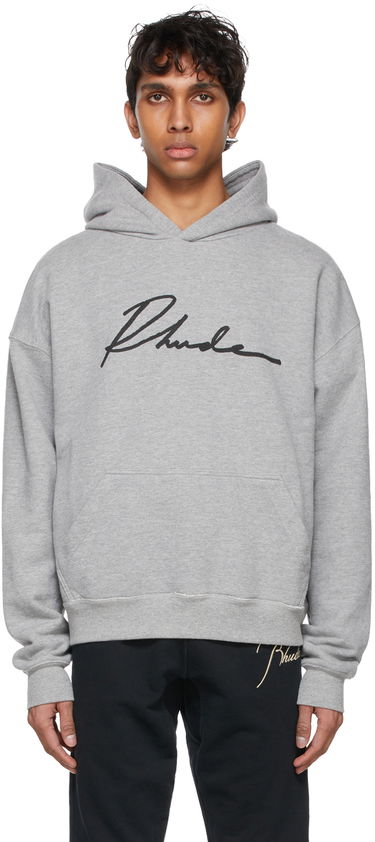 Суитчър Rhude Rhude Cursive Logo Hoodie Сиво | RHPS21HO00000016, 0