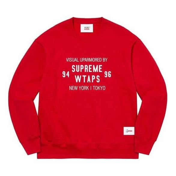Пуловер Supreme Supreme x WTAPS Crewneck Sweatshirt Червено | SUP-FW21-339, 0