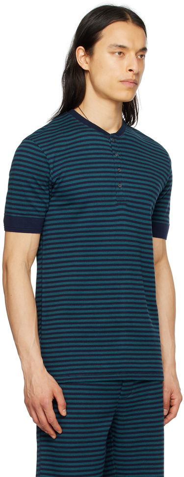 Тениска Paul Smith Paul Smith Striped Henley T-Shirt Синьо | M1A-595-KU184-47, 1