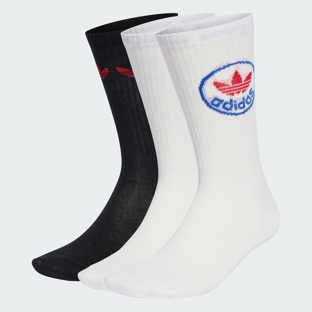 Чорапи adidas Performance Trefoil Crew Socks 3-Pack Многоцветен | KD0976, 0