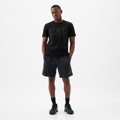Basic Logo Tee True Black V2 2, 1