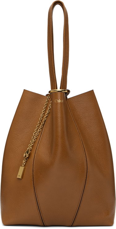 Голяма пазарска чанта CHLOÉ Chloé 'Spin' Tote Bag Кафяво | CHC25SS811N84, 3