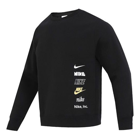 Суитчър Nike Men's Brushed-Back Crew Sweatshirt Черно | DX0782-010, 0