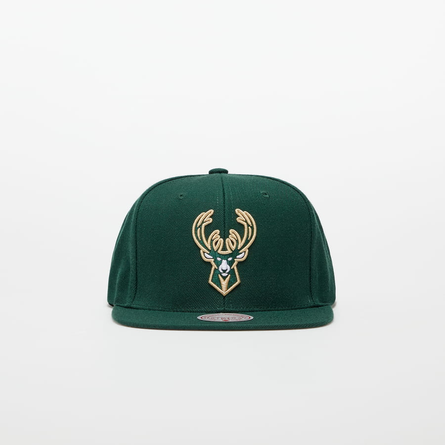 Шапка с козирка Mitchell & Ness Snapback NBA Team Ground 2.0 Snapback Bucks Зелено | HHSS3256-MBUYYPPPGREN, 0