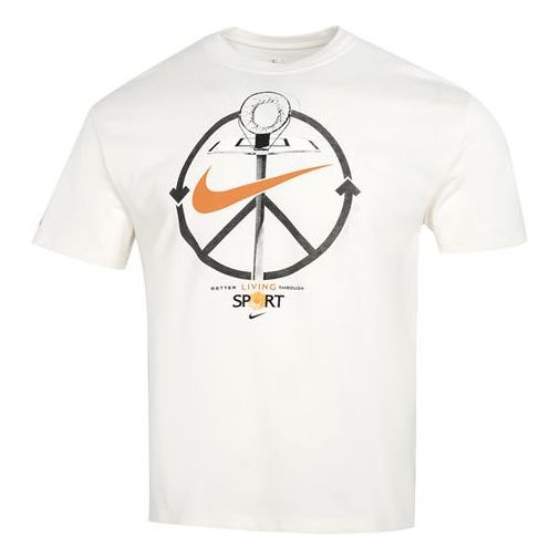 Тениска Nike Nike Alphabet Logo Sport T-Shirt Бяло | DN3901-901