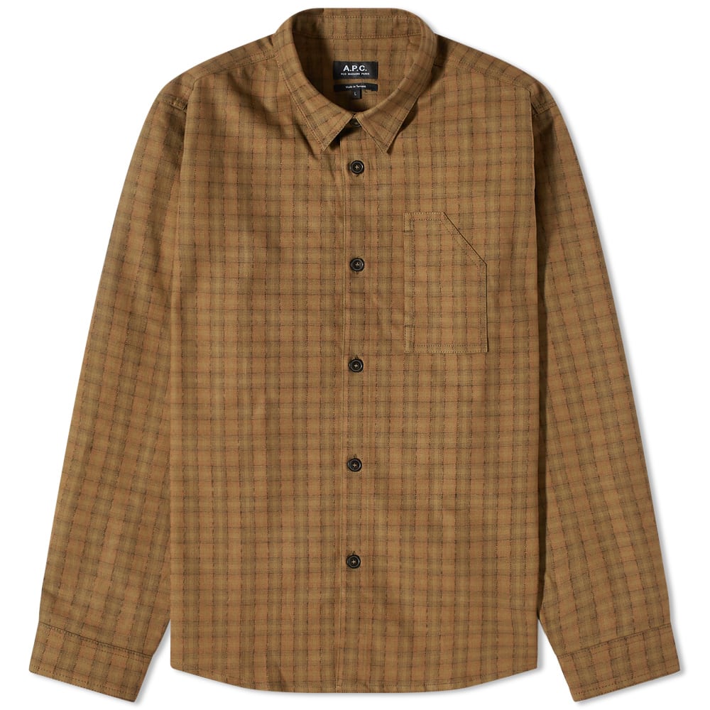 Риза A.P.C. Anthony Check Overshirt Кафяво | COFBE-H02754-JAA, 0