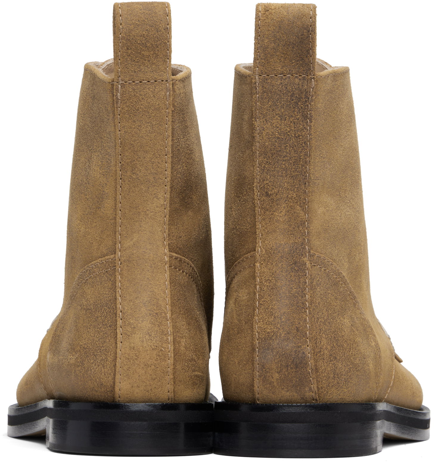 Кецове и обувки JW Anderson JW Anderson Suede Lace-Up Ankle Boots with Contrast Stitching Бежово | BT0107-LA0319, 1