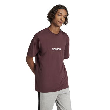 Тениска adidas Performance Linear T-Shirt Бургунди | JE8998, 3
