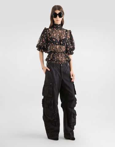 Риза Dolce & Gabbana Dolce & Gabbana Small Floral-print Chiffon Top 46 Многоцветен | F7BG5TIS10VHN5XT, 1