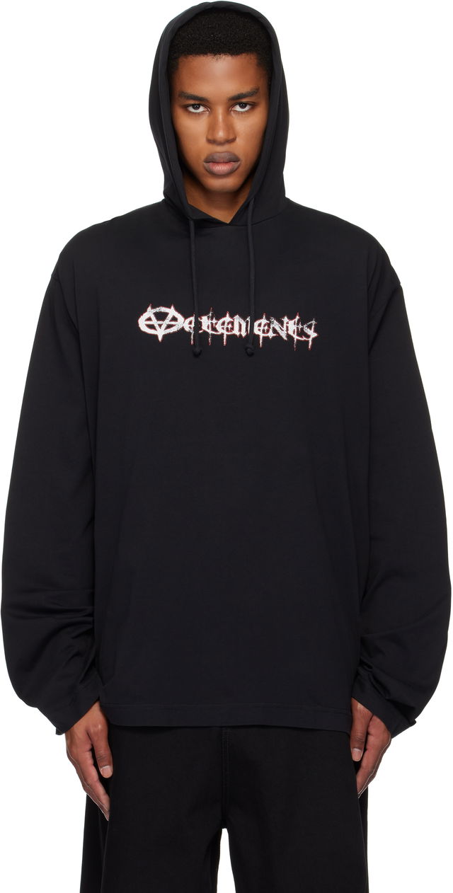 Reaper Black Graphic Print Hoodie