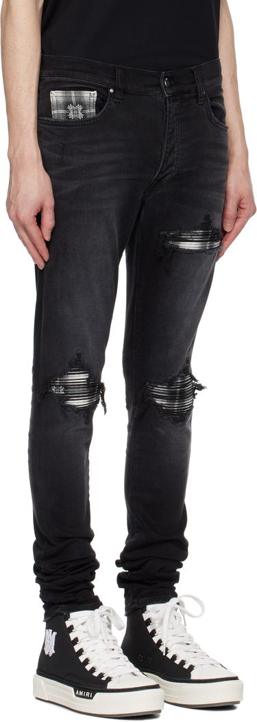 Дънки AMIRI Quad Plaid MX1 Jeans Синьо | AMDNSY1104, 4