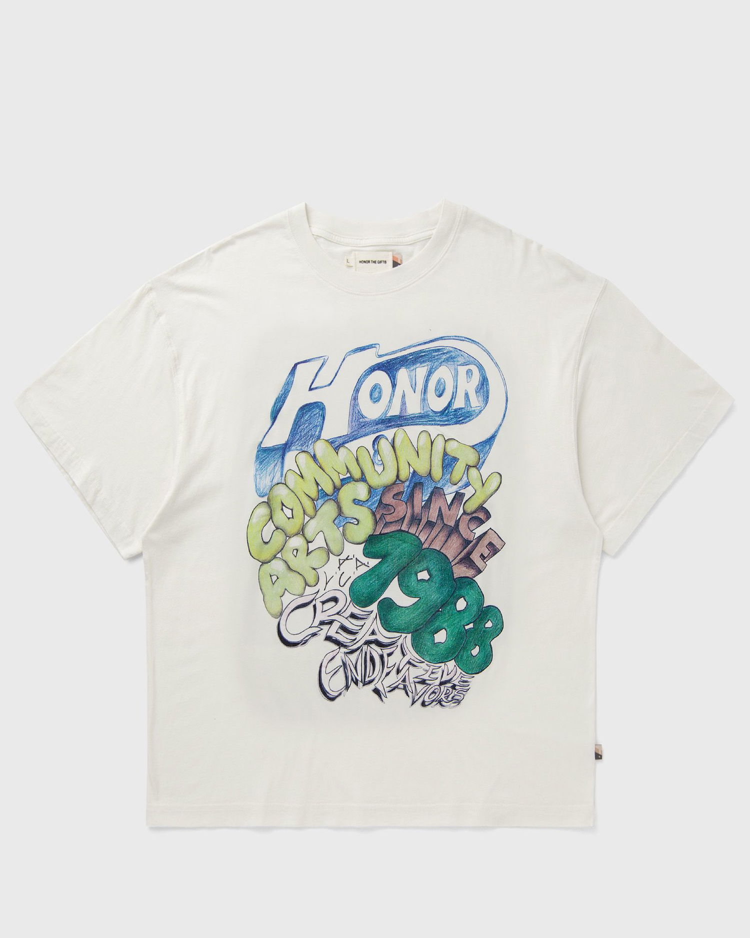 Тениска Honor The Gift Community Arts Creative T-Shirt Бяло | HTG250343-BONE, 0