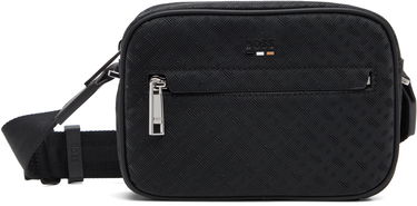 Чанта през рамо BOSS Embossed Geometric Pattern Crossbody Bag Черно | 50548071, 0