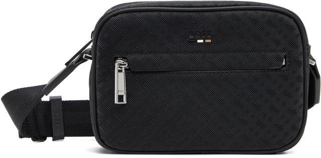 Embossed Geometric Pattern Crossbody Bag
