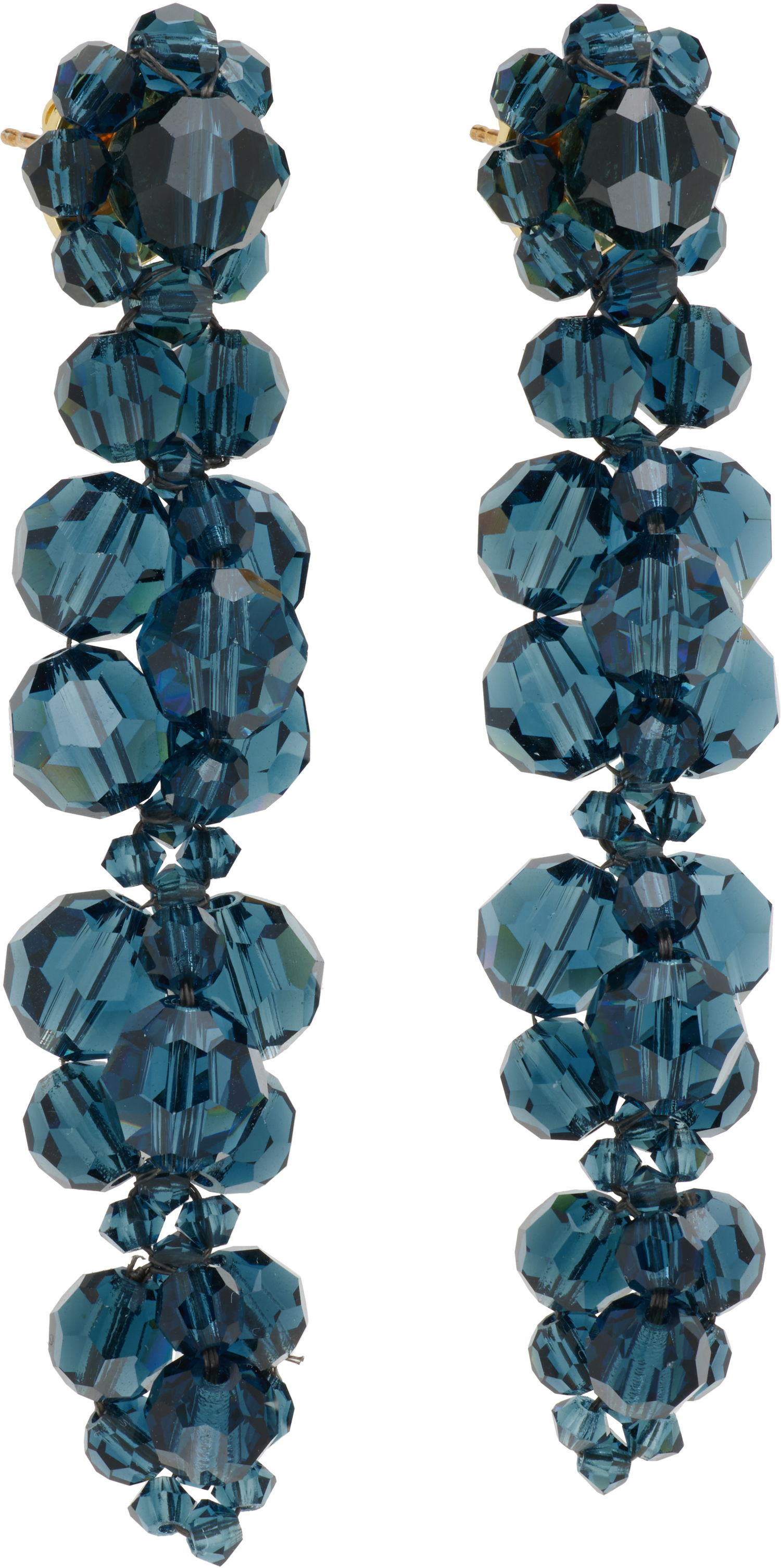 Обеци Simone Rocha Simone Rocha Cluster Drip Crystal Earrings Синьо | ERG546 0903, 1