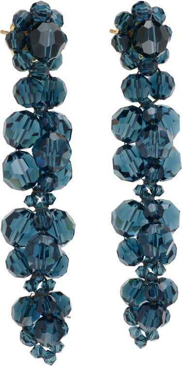 Обеци Simone Rocha Simone Rocha Cluster Drip Crystal Earrings Синьо | ERG546 0903, 1