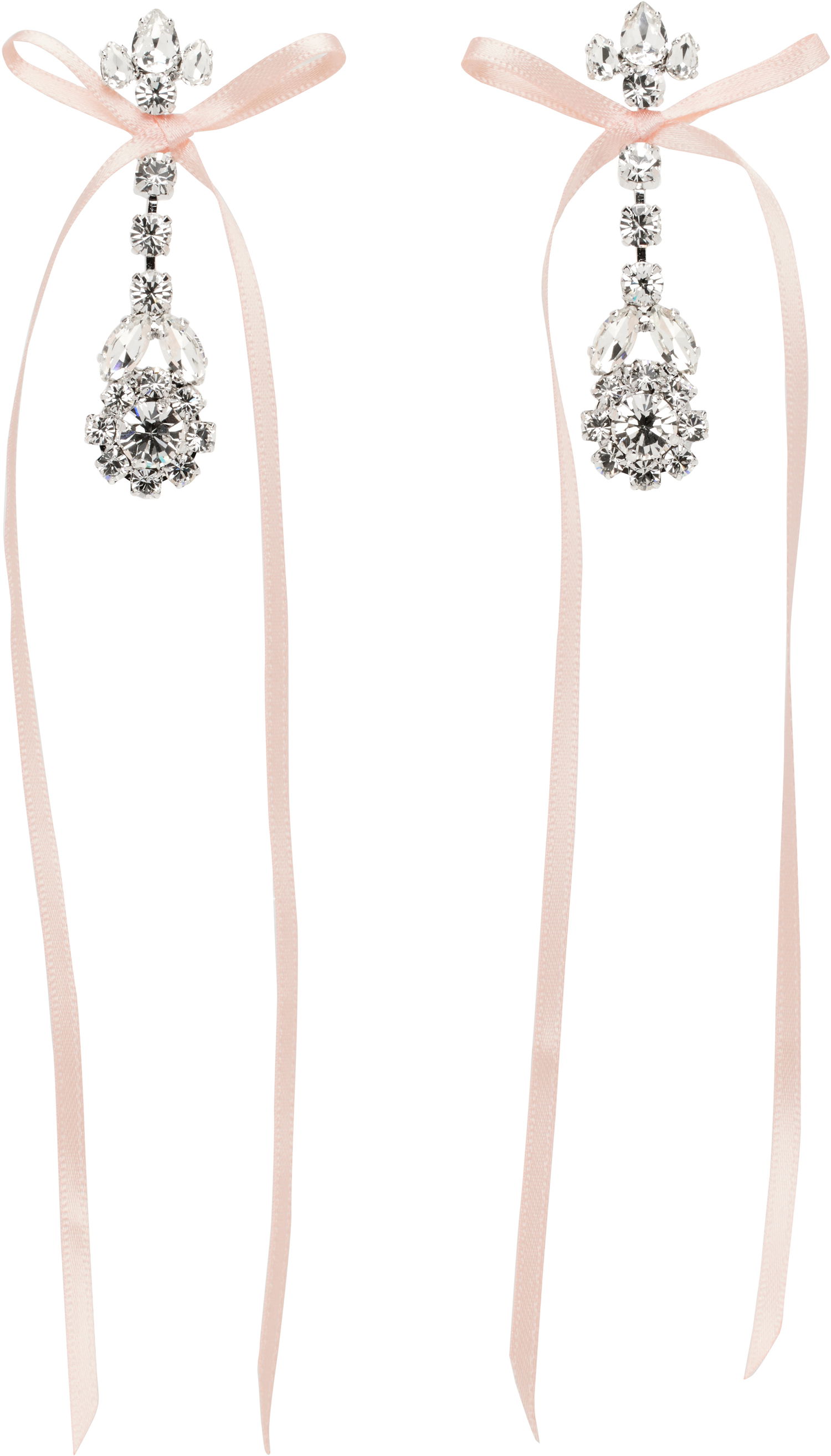 Обеци Simone Rocha Simone Rocha Victorian Bow Ribbon Drip Earrings Розово | ERG526 0903, 0