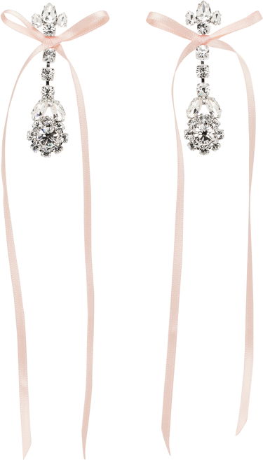 Обеци Simone Rocha Simone Rocha Victorian Bow Ribbon Drip Earrings Розово | ERG526 0903, 0